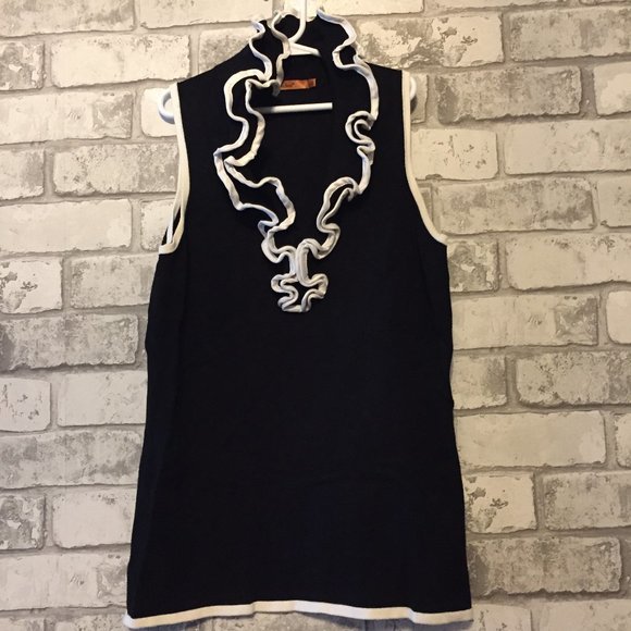 Belldini Ruffled Sleeveless Top Size Small - Picture 2 of 5